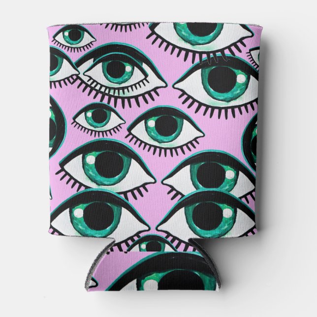 Mountain Eye Abstract Icon Can Cooler (Front)