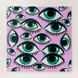 Mountain Eye Abstract Icon Jigsaw Puzzle