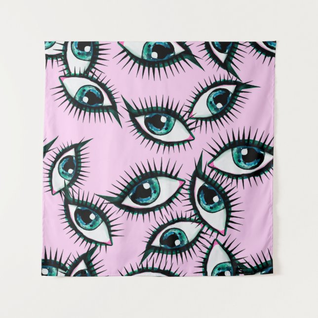 Mountain eye. Abstract icon.  Tapestry (Front)