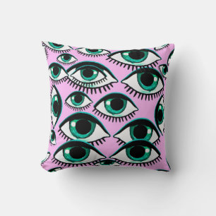 Mountain eye. Abstract icon.  Throw Pillow