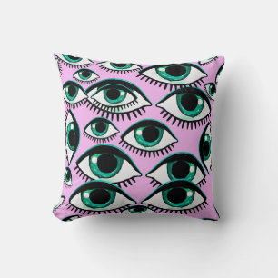Mountain Eye Abstract Icon Throw Pillow
