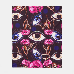 Mountain eye. Abstract pattern Fleece Blanket