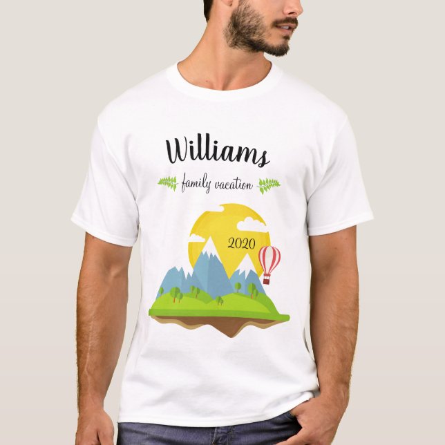 Mountain Family Vacation Matching Souvenir T-Shirt (Front)