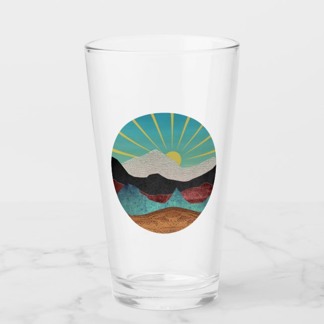 Mountain Fantasy Sunrise Glass (Front)
