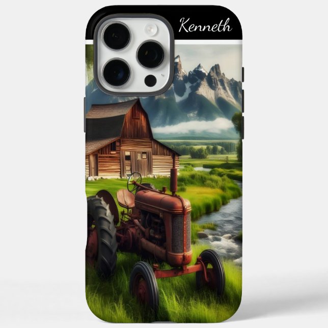 Mountain Farm Tractor Case-Mate iPhone Case (Back)