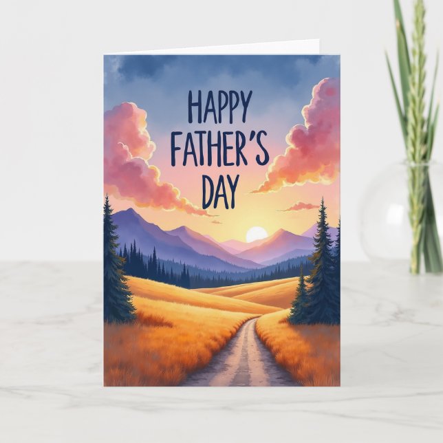 Mountain Fathers Day Greeting Card (Front)