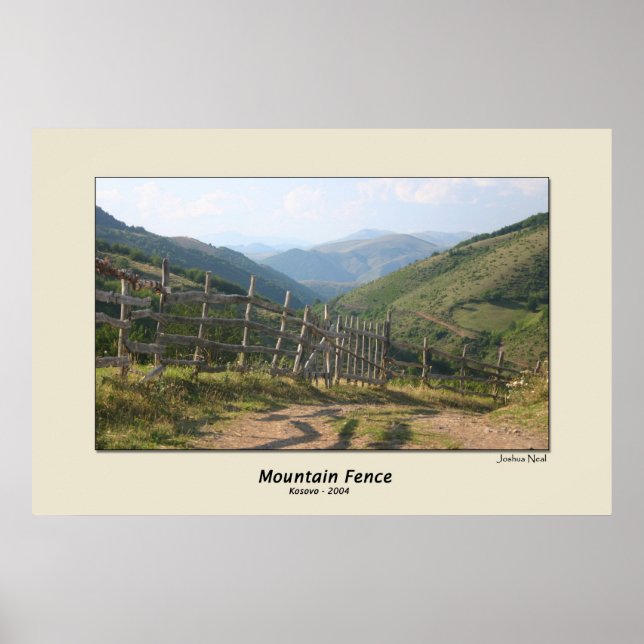 Mountain Fence Poster (Front)