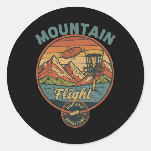 Mountain Flight Disc Golf Adventure Classic Round Sticker