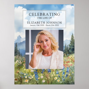 Mountain Floral Celebration of Life Welcome Sign
