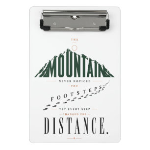 Mountain Footsteps Distance Quote Mini Clipboard