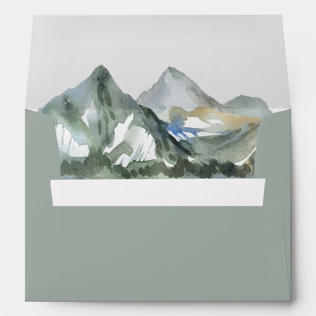 Mountain Forest Baby Shower Envelope (Back (Bottom))