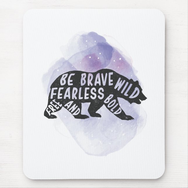 Mountain Forest Bear Lover Silhouette  Mouse Pad (Front)