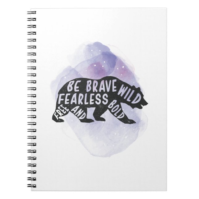 Mountain Forest Bear Lover Silhouette  Notebook (Front)