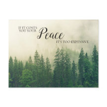 Mountain Forest Fog Peace Inspirational Quote