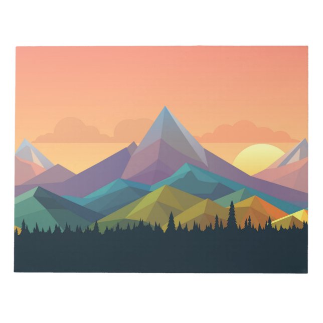 Mountain Forest landscape Notepad (Front)