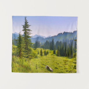 Mountain & Forest Landscape Washington State Tapestry