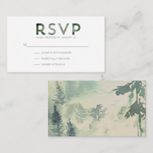 Mountain Forest Modern RSVP Enclosure Card