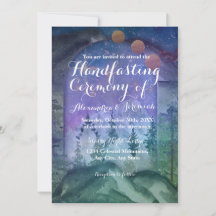 Mountain Forest Paradise Handfasting Invitation