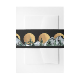 Mountain Forest Paradise Invitation Belly Band