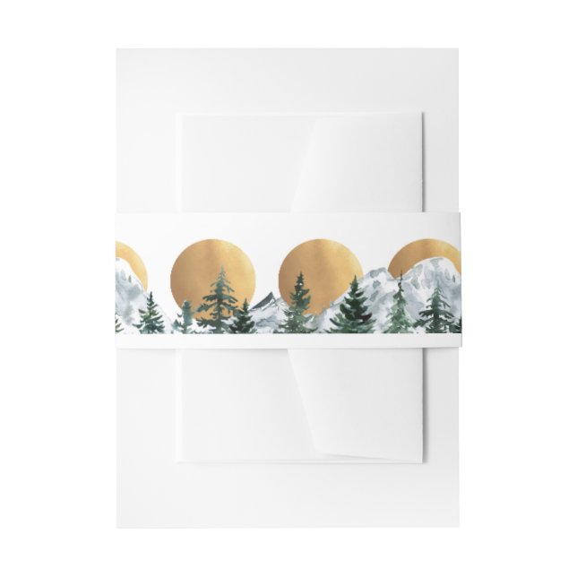 Mountain Forest Paradise Invitation Belly Band (Front Example)