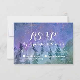 Mountain Forest Paradise RSVP Card