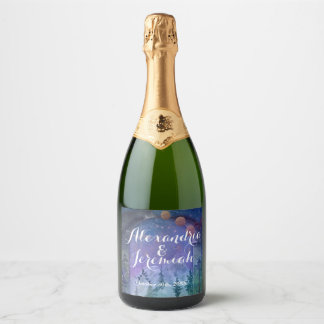 Mountain Forest Paradise Sparkling Wine Label
