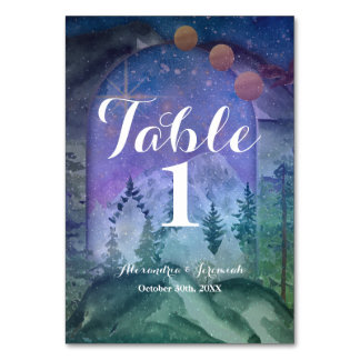 Mountain Forest Paradise Table Number