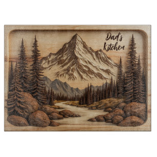 Mountain Forest Personalized Cutting Board
