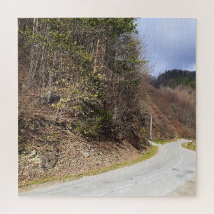 Mountain Forest Road - Wild Nature Romania Jigsaw Puzzle