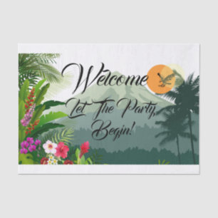 Mountain & Forest Sunset Birthday Tissue Paper