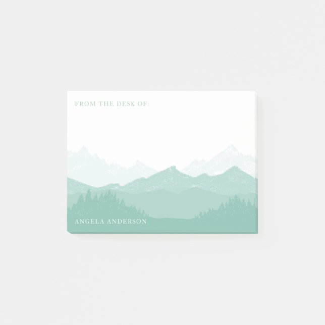 Mountain Forest with Name Large Post-it Notes (Front)