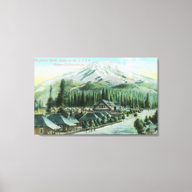 Mountain from Southern Pacific Railroad Canvas Print (Front)