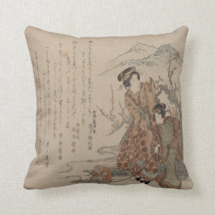 Mountain Geishas Throw Pillow