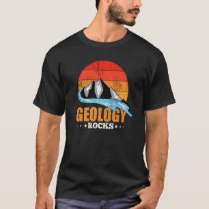 Mountain Geologist Rock Collecting Retro Geology T-Shirt