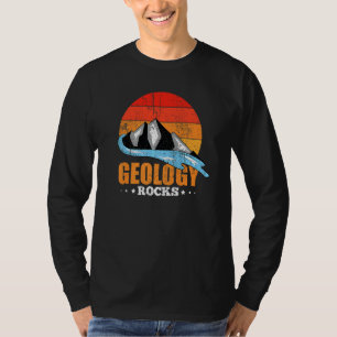 Mountain Geologist Rock Collecting Retro Geology T-Shirt