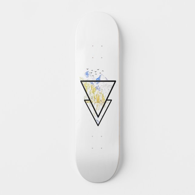 Mountain Geometric Skateboard (Front)