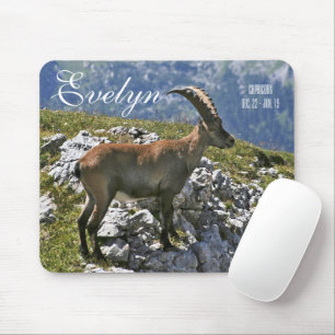 Mountain Goat Capricorn Zodiac Mouse Pad