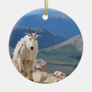 Mountain Goat Ceramic Ornament