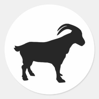 Mountain goat classic round sticker