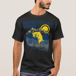 Mountain Goat Funny Mountain Biking Goat Biker Vin T-Shirt
