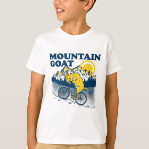 Mountain Goat Funny Mountain Biking Goat Biker Vin T-Shirt