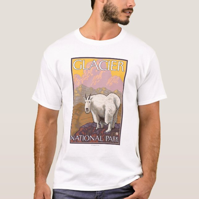 Mountain Goat - Glacier National Park, MT T-Shirt (Front)