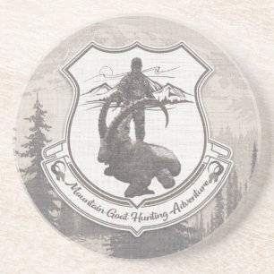 Mountain goat hunting adventure tapestry poster ac coaster