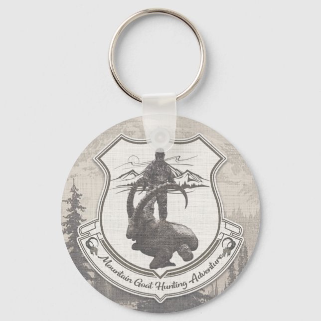 Mountain goat hunting adventure tapestry poster ac keychain (Front)