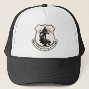 Mountain goat hunting adventure tapestry poster ac trucker hat