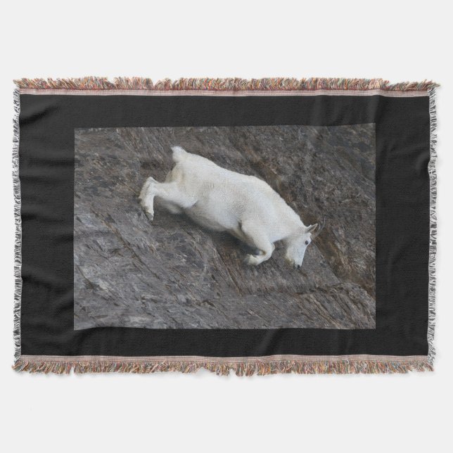 Mountain Goat Throw Blanket (Front)