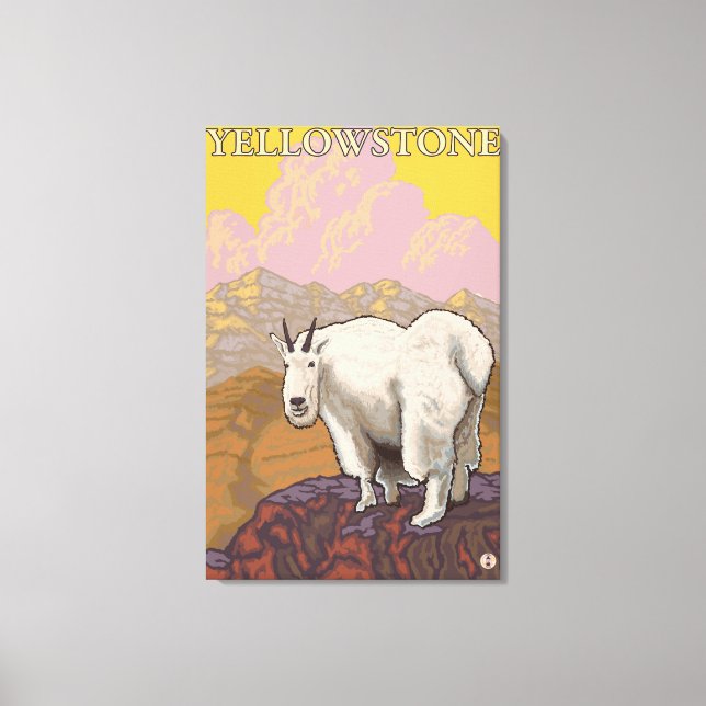 Mountain Goat - Yellowstone National Park Canvas Print (Front)