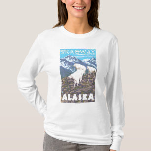 Mountain Goats Scene - Skagway, Alaska T-Shirt
