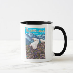 Mountain Goats Scene - West Yellowstone, MT Mug