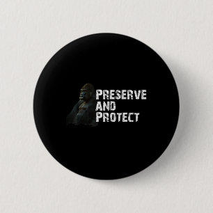 Mountain Gorilla Environmental Protection Conserva 2 Inch Round Button